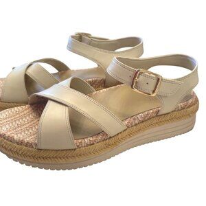 Vionic Mar Size 7.5 Strappy Platform Sandal - Cream NWOB $135